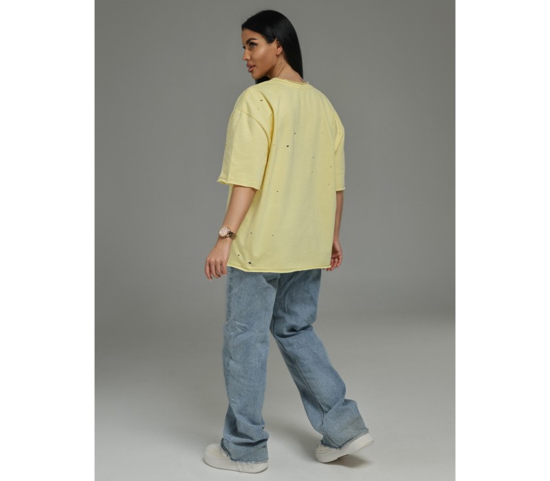 Винтаж футболка женская (желтый)