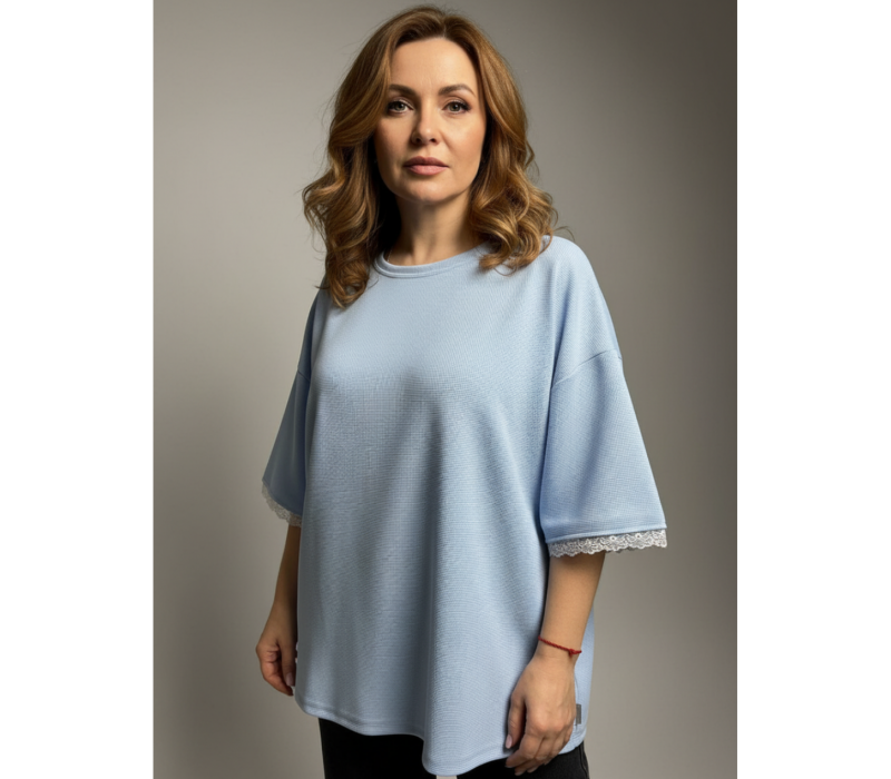 Романс футболка женская (небесный)