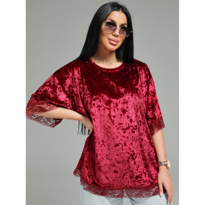 Андреа футболка женская (бордо)