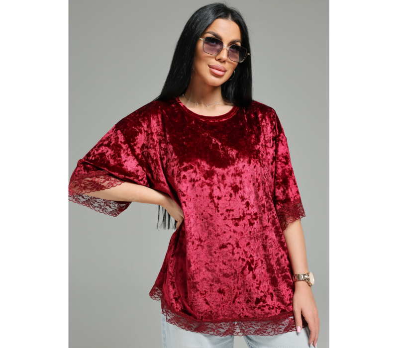 Андреа футболка женская (бордо)