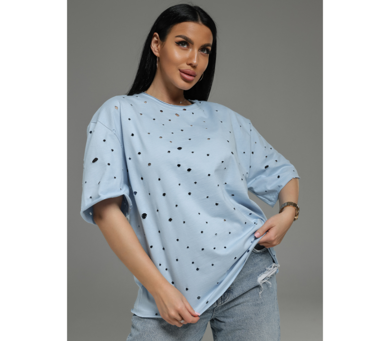 Винтаж футболка женская (голубой)