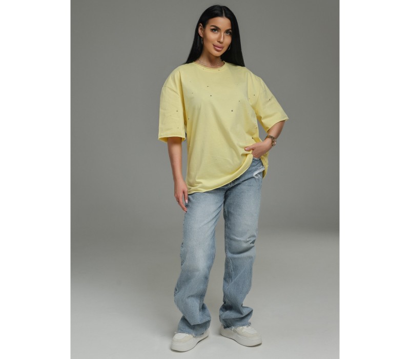 Винтаж футболка женская (желтый)