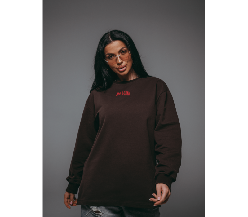 Русь свитшот женский (шоколад)