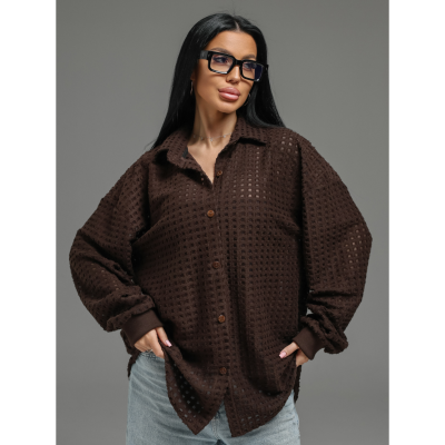 Стелла рубашка женская (шоколад)