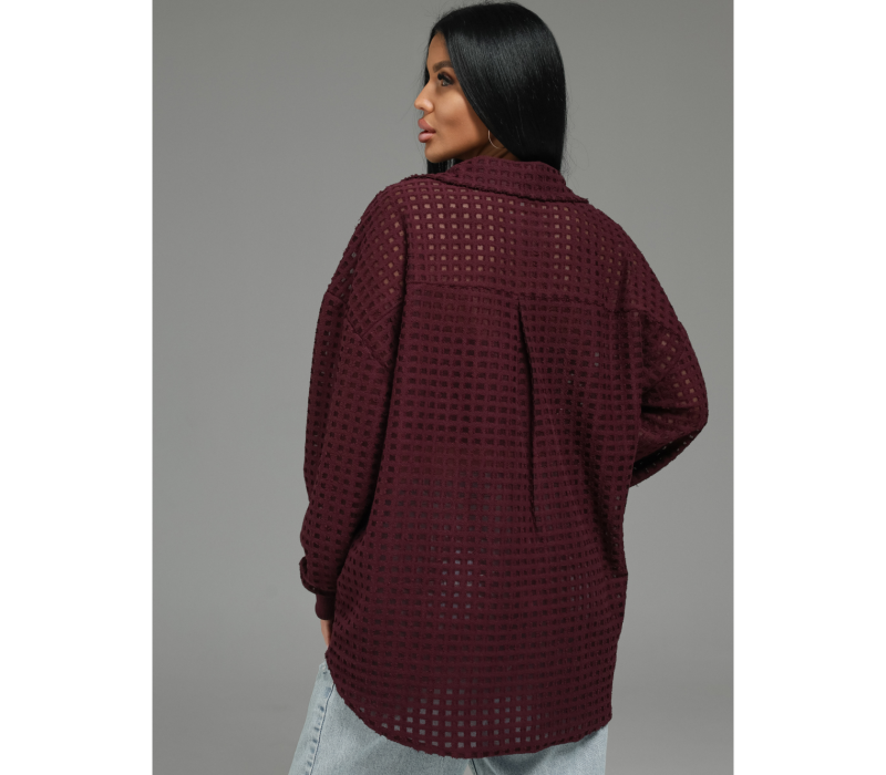 Стелла рубашка женская (бордо)