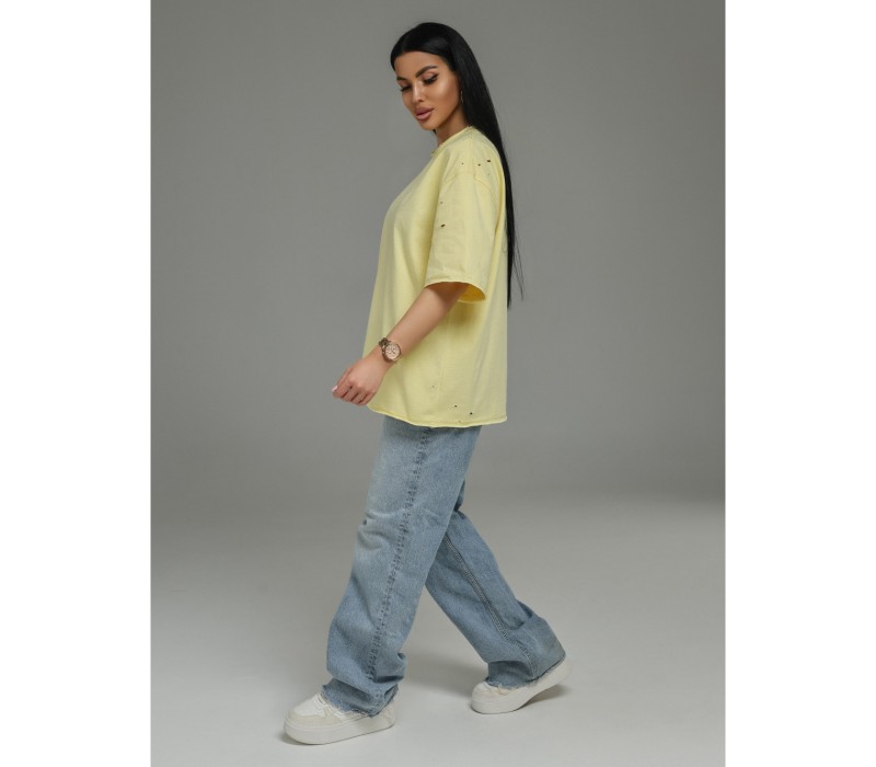 Винтаж футболка женская (желтый)