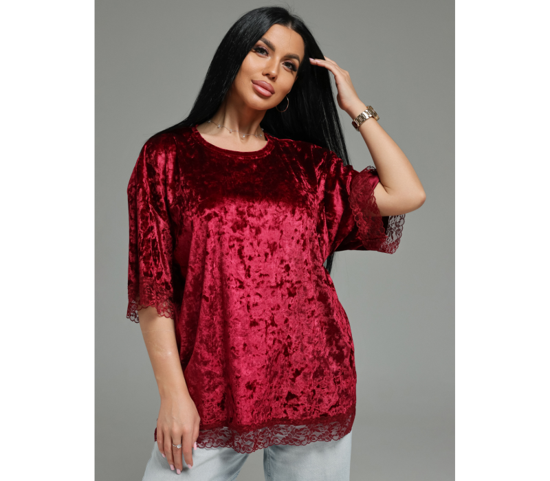 Андреа футболка женская (бордо)