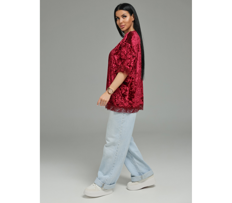 Андреа футболка женская (бордо)