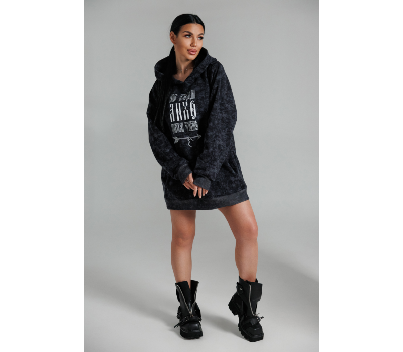 Яхонт худи женское (серый варенка)