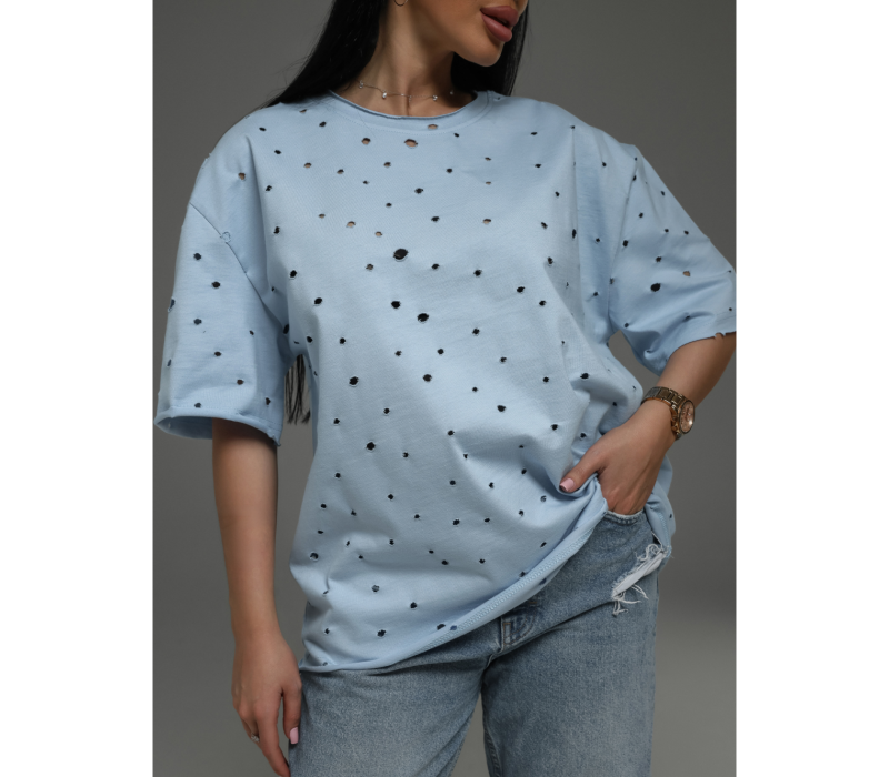 Винтаж футболка женская (голубой)