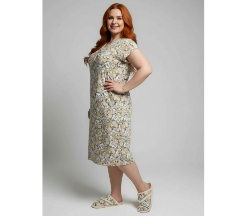 Пышечка сорочка ночная (бежевый)