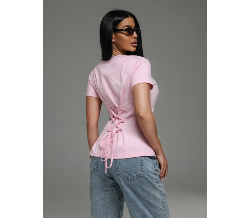 Мода футболка женская (розовый)