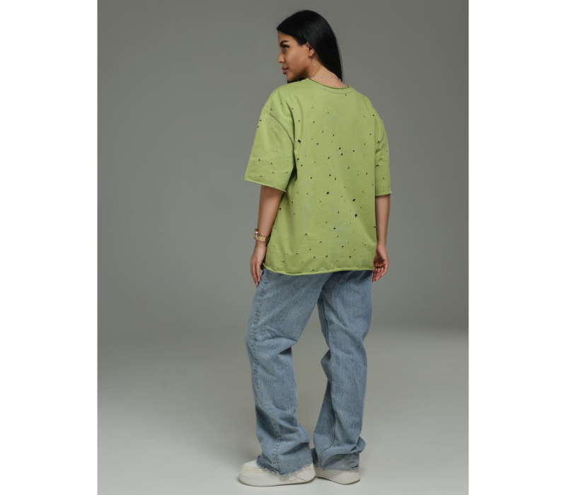 Винтаж футболка женская (салатовый)