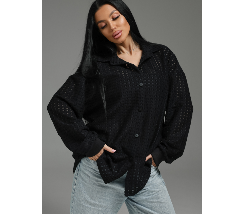 Стелла рубашка женская (черный)