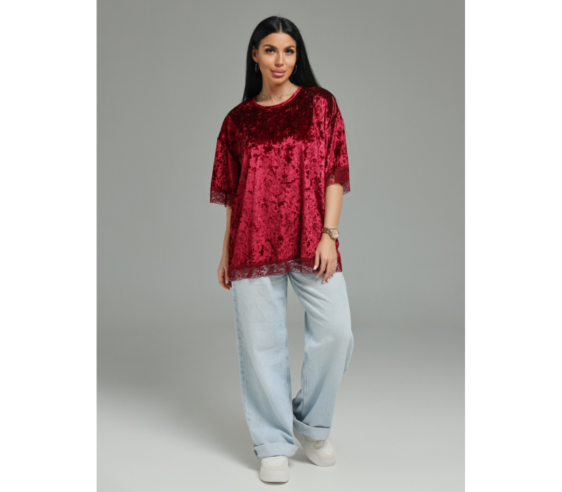 Андреа футболка женская (бордо)