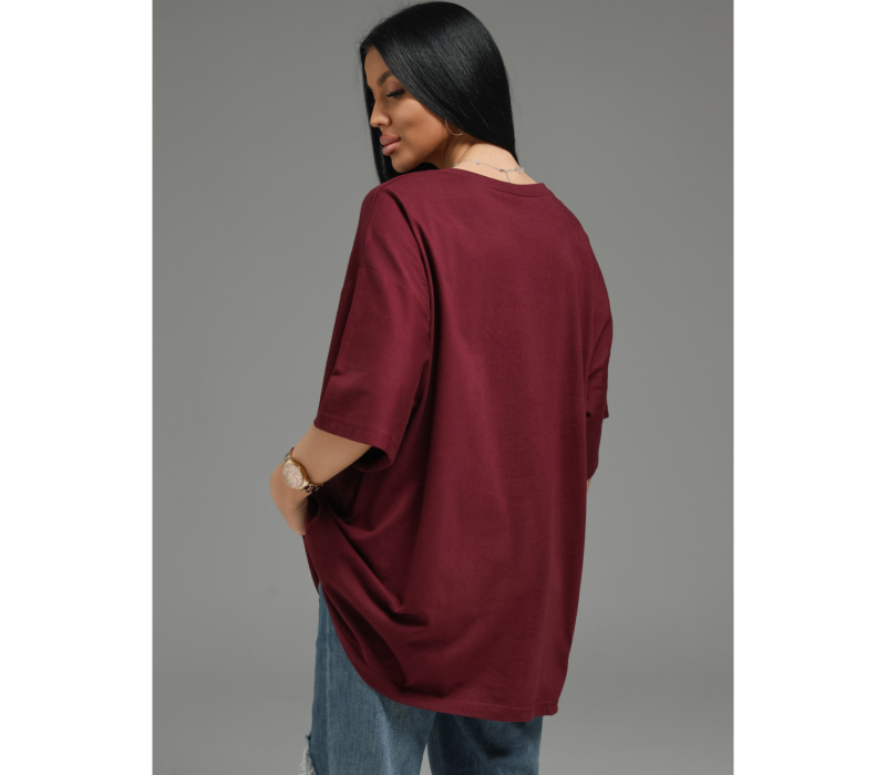 Анита-2 футболка женская (марсала)