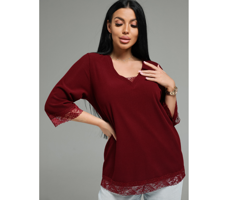 Богемия футболка женская (бордо)