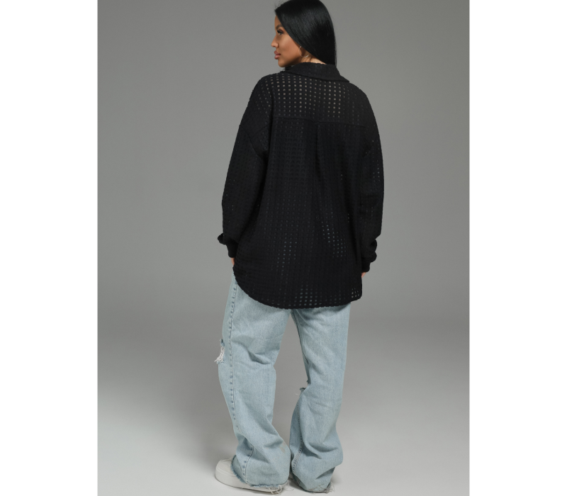 Стелла рубашка женская (черный)