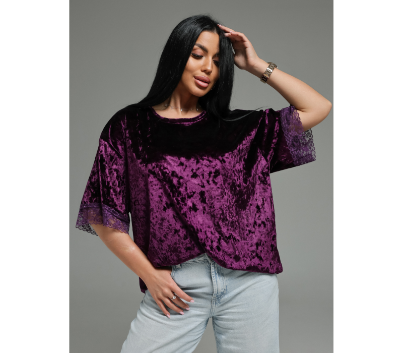 Андреа футболка женская (баклажан)