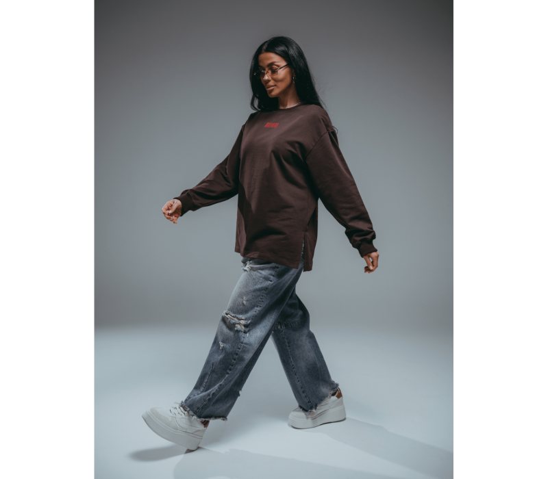 Русь свитшот женский (шоколад)