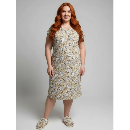 Пышечка сорочка ночная (бежевый)