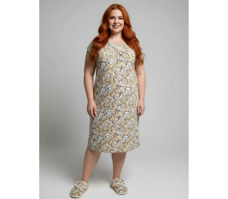 Пышечка сорочка ночная (бежевый)