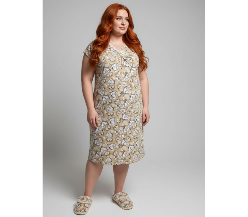 Пышечка сорочка ночная (бежевый)