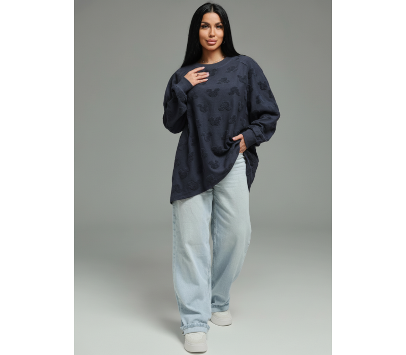 Ребека свитшот женский (махра Микки серый)