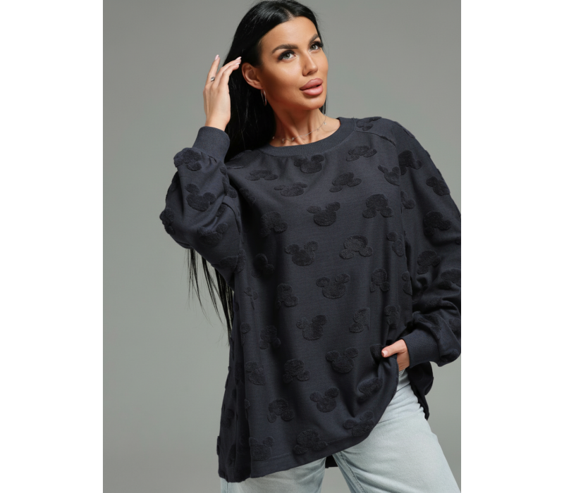 Ребека свитшот женский (махра Микки серый)