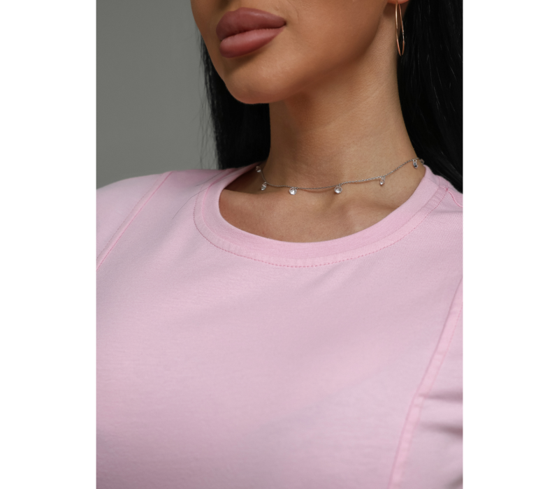 Мода футболка женская (розовый)