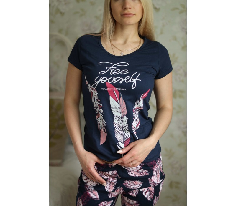 Пижама Рианна (футболка и бриджи)