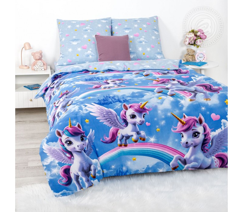 Постельное белье Единорожки (бязь детская)