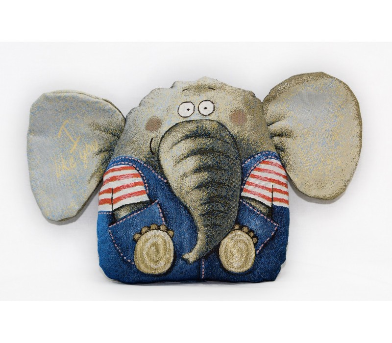 Гобеленовая подушка-игрушка  "Слонёнок" (35х50)