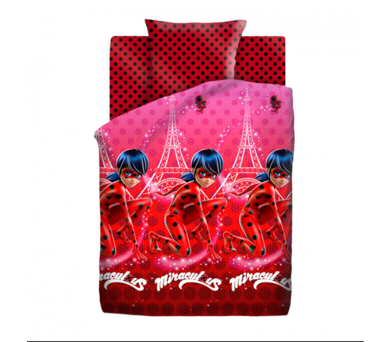Детское постельное белье "LadyBug Леди Баг", поплин 1.5сп., наволочка 70х70см