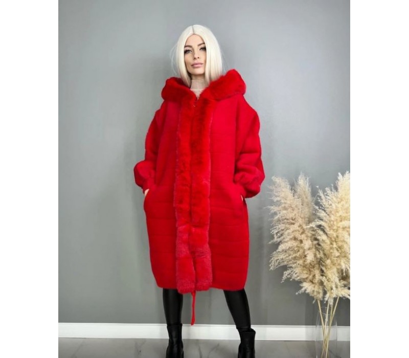 Кардиган-пальто из ткани альпака 3582 (7 цветов)