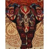 Гобеленовая декоративная наволочка на молнии в восточном стиле "Слоны" (32х85)
