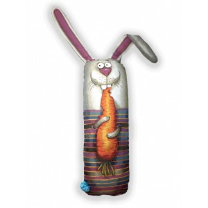 Гобеленовая подушка-игрушка валик "Морковкин" (78х21)