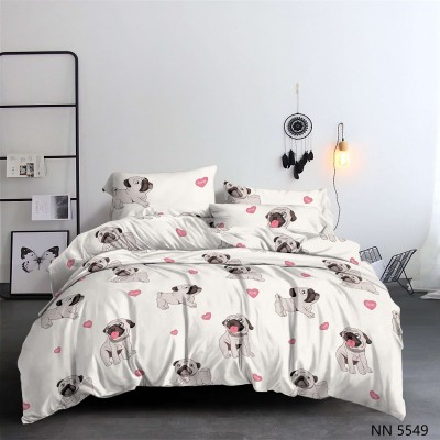 Детское постельное белье Мопсы полисатин ,наволочки 50х70 и 70х70см