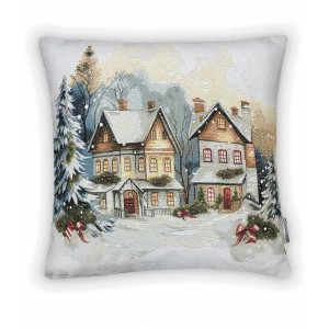 Гобеленовая наволочка "Новогодний уют" (45х45)
