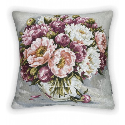 Гобеленовая наволочка "Букет в вазе нежность" (45х45)