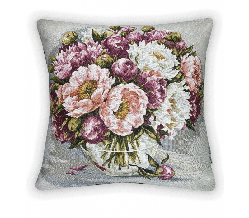 Гобеленовая наволочка "Букет в вазе нежность" (45х45)