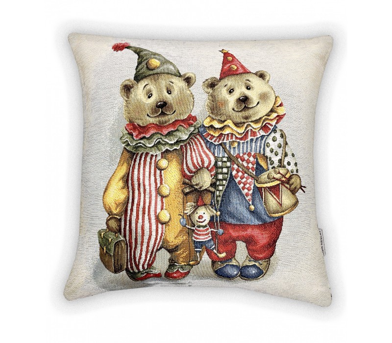 Гобеленовая наволочка "Цирковые мишки" (45х45)