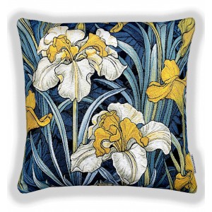 Гобеленовая наволочка "Ирисовая симфония белая" (45х45)