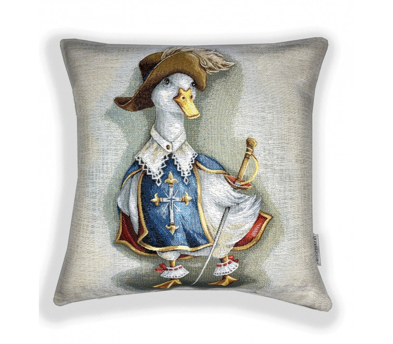 Гобеленовая наволочка "Гусь мушкетер" (45х45)