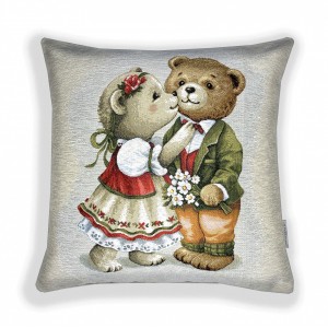 Гобеленовая наволочка "Медвежья нежность" (45х45)