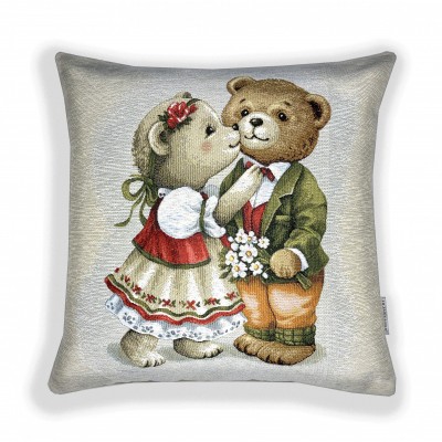 Гобеленовая наволочка "Медвежья нежность" (45х45)