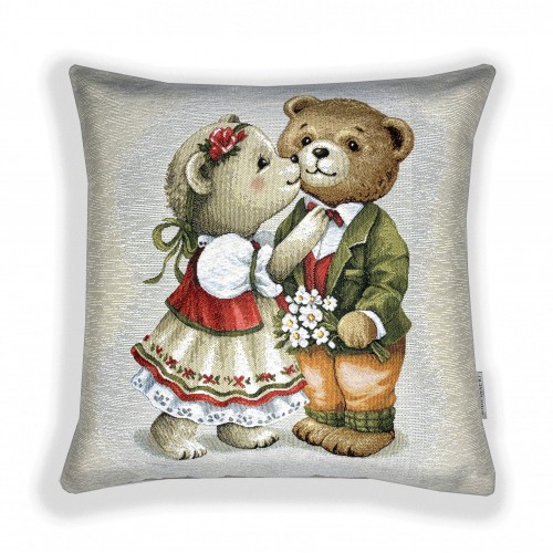 Гобеленовая наволочка "Медвежья нежность" (45х45)