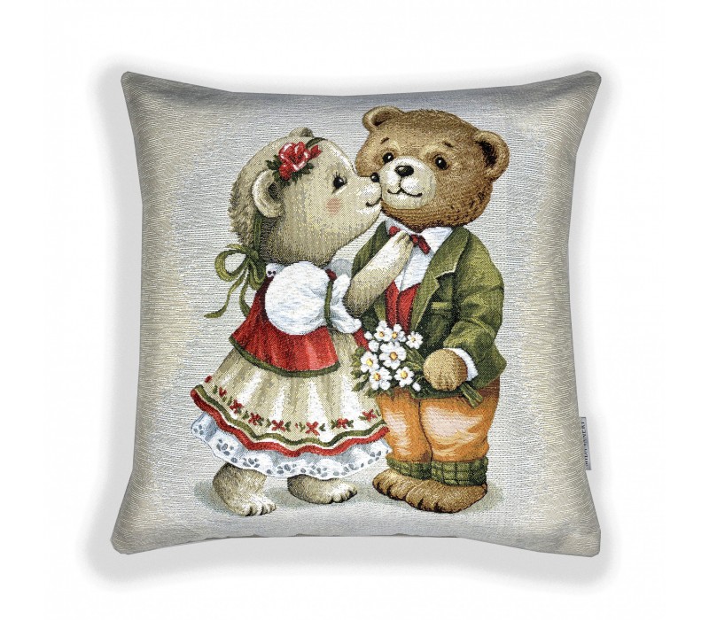 Гобеленовая наволочка "Медвежья нежность" (45х45)