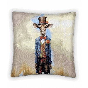 Гобеленовая наволочка "Жираф в смокинге" (45х45)