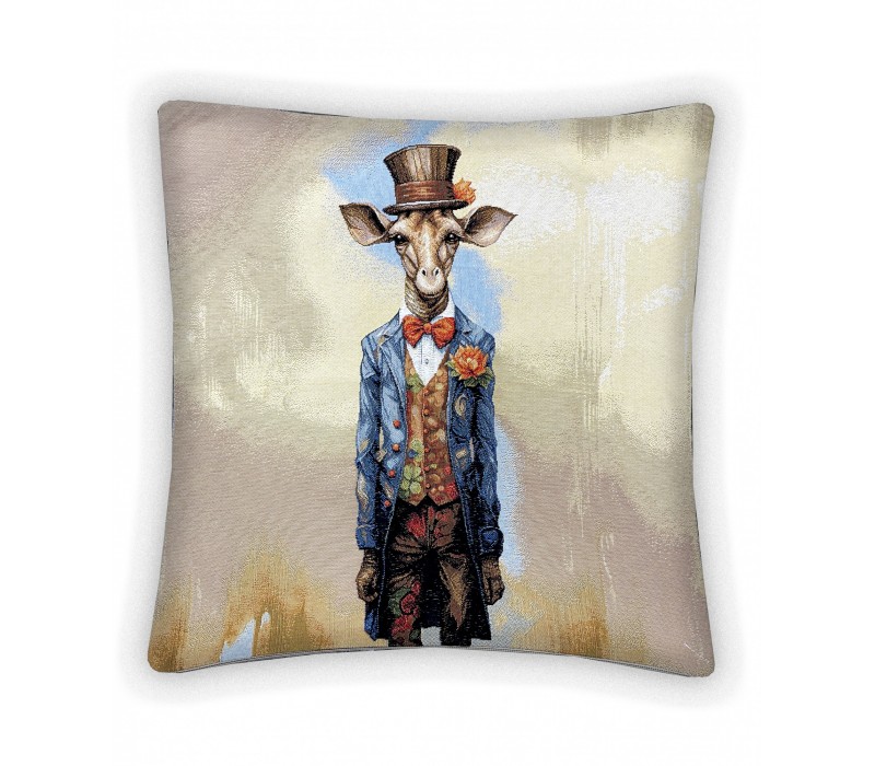 Гобеленовая наволочка "Жираф в смокинге" (45х45)